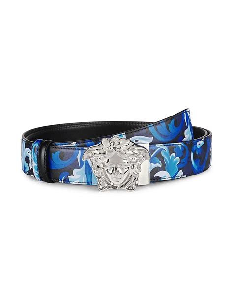 blue versace belt|versace reversible belt.